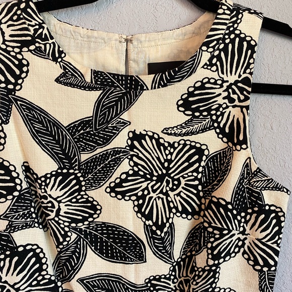 J. Crew - Tan Black Floral Cut out Dress - Picture 3 of 7